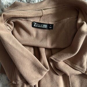 New York & Company Tan Textured Knit Cardigan